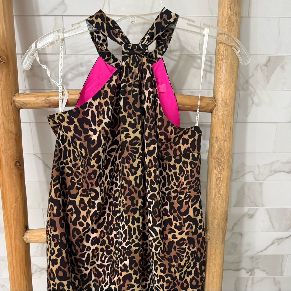 Lilly Pulitzer, leopard print halter top women extra small